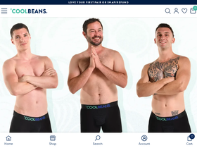 Coolbeansunderwear homepage screenshot