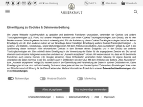 Ankerkraut homepage screenshot