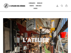 atelierdeszebres.com homepage screenshot