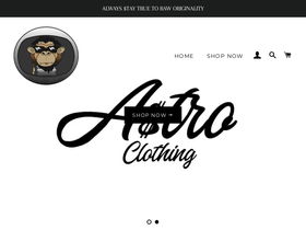 astroclothing.net homepage screenshot