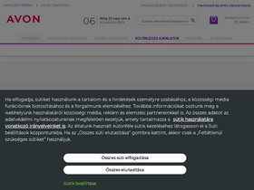 'avononline.avon.hu' screenshot