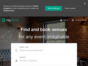 'tagvenue.com' screenshot