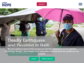 'projecthope.org' screenshot