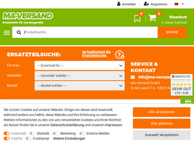 'ma-versand.de' screenshot
