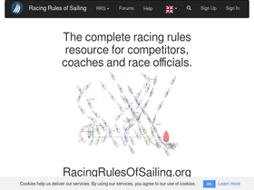 'racingrulesofsailing.org' screenshot
