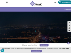 'tejasnetworks.com' screenshot
