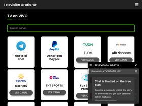 'televisiongratishd.com' screenshot