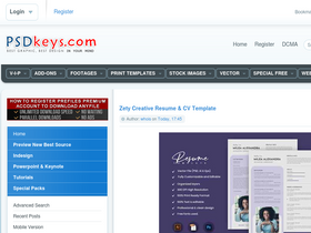 'psdkeys.com' screenshot