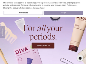 'divacup.com' screenshot