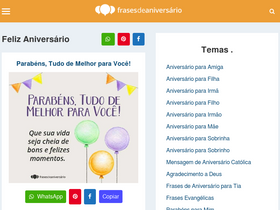 'frasesdeaniversario.com.br' screenshot