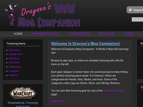 'wowmogcompanion.com' screenshot