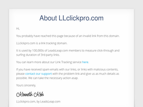 'llclickpro.com' screenshot
