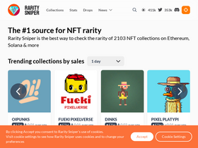 'raritysniper.com' screenshot