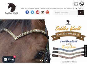 saddlesworld.com homepage screenshot
