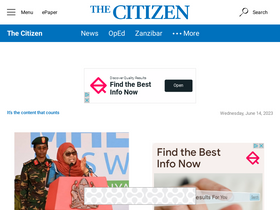 'thecitizen.co.tz' screenshot