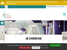 'chru-strasbourg.fr' screenshot