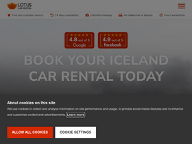 'lotuscarrental.is' screenshot