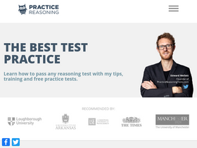 'practicereasoningtests.com' screenshot