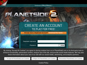 'planetside2.com' screenshot