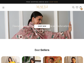 maulicashmere.com homepage screenshot