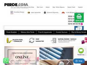 'perde.com' screenshot