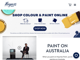 'haymespaint.com.au' screenshot