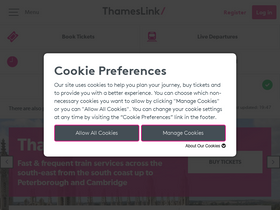 'thameslinkrailway.com' screenshot