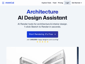 mnml AI - Transform sketches to detailed renders instantly with AI-powered design magic.
