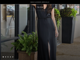 trishboutique.com homepage screenshot