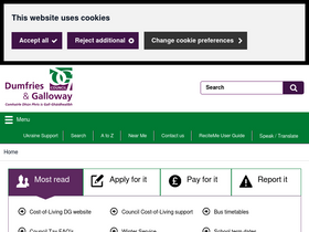 'sosrep.dumgal.gov.uk' screenshot