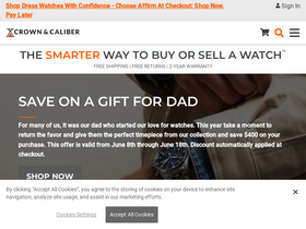 'crownandcaliber.com' screenshot