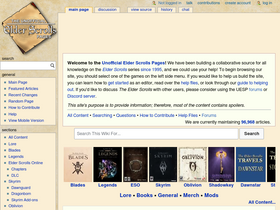 'uesp.net' screenshot
