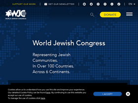 'worldjewishcongress.org' screenshot