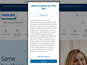 'philips.co.uk' screenshot