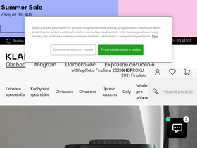 'klarstein.sk' screenshot