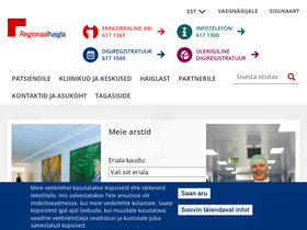 'regionaalhaigla.ee' screenshot