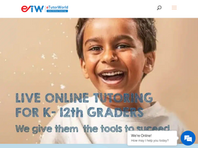 'etutorworld.com' screenshot