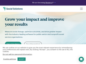 'socialsolutions.com' screenshot