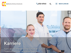 'klinikum-karlsruhe.de' screenshot