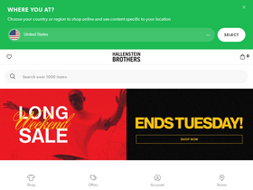 'hallensteins.com' screenshot