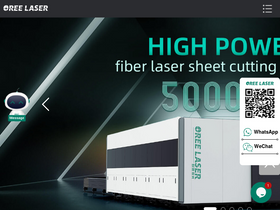 'oreelaser.com' screenshot
