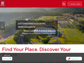 'radford.edu' screenshot