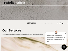 Fabrik homepage screenshot