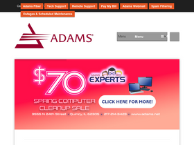 'adams.net' screenshot