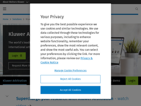 'kluwerarbitration.com' screenshot