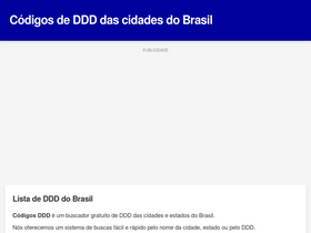 'codigosddd.com.br' screenshot