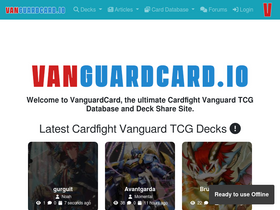 'vanguardcard.io' screenshot