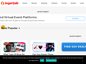 'jogarquiz.com' screenshot