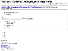 'freethesaurus.com' screenshot