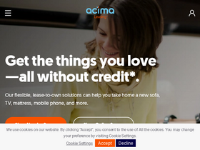 'acima.com' screenshot
